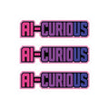 AI-CURIOUS Kiss-Cut Sticker Pack — Retro Pink & Purple Laptop Decals