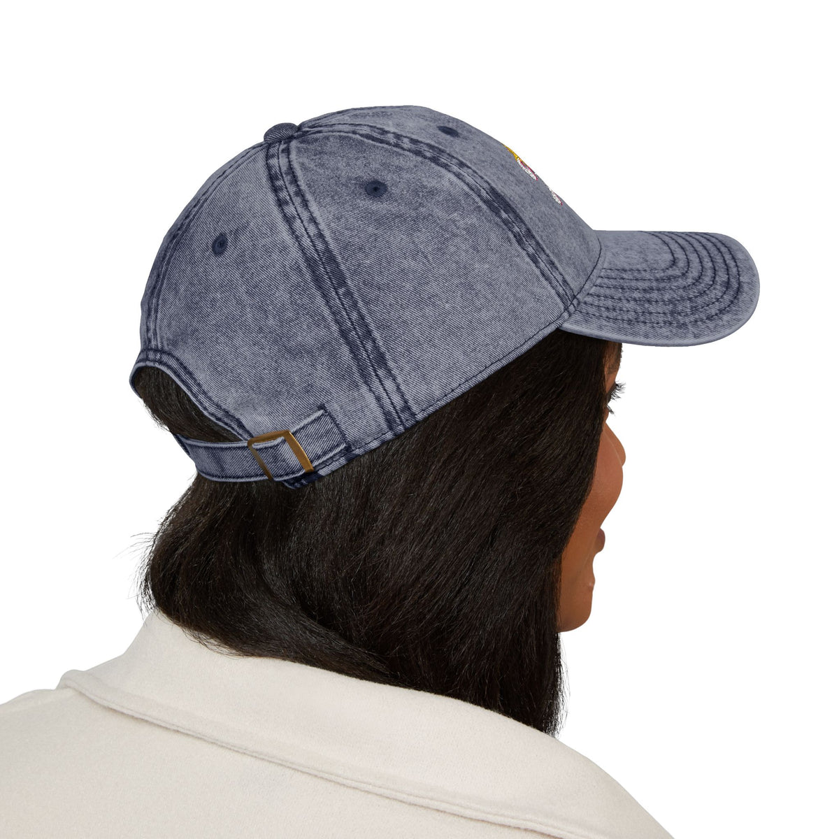 Vintage Embroidered 'Hot Girls' Floral Baseball Cap