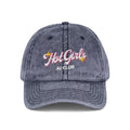 Vintage Embroidered 'Hot Girls' Floral Baseball Cap