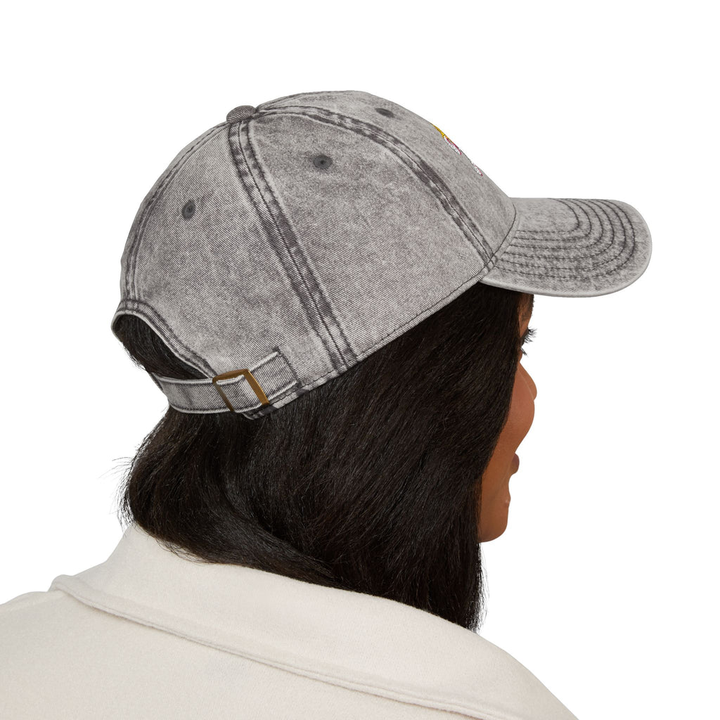 Vintage Embroidered 'Hot Girls' Floral Baseball Cap