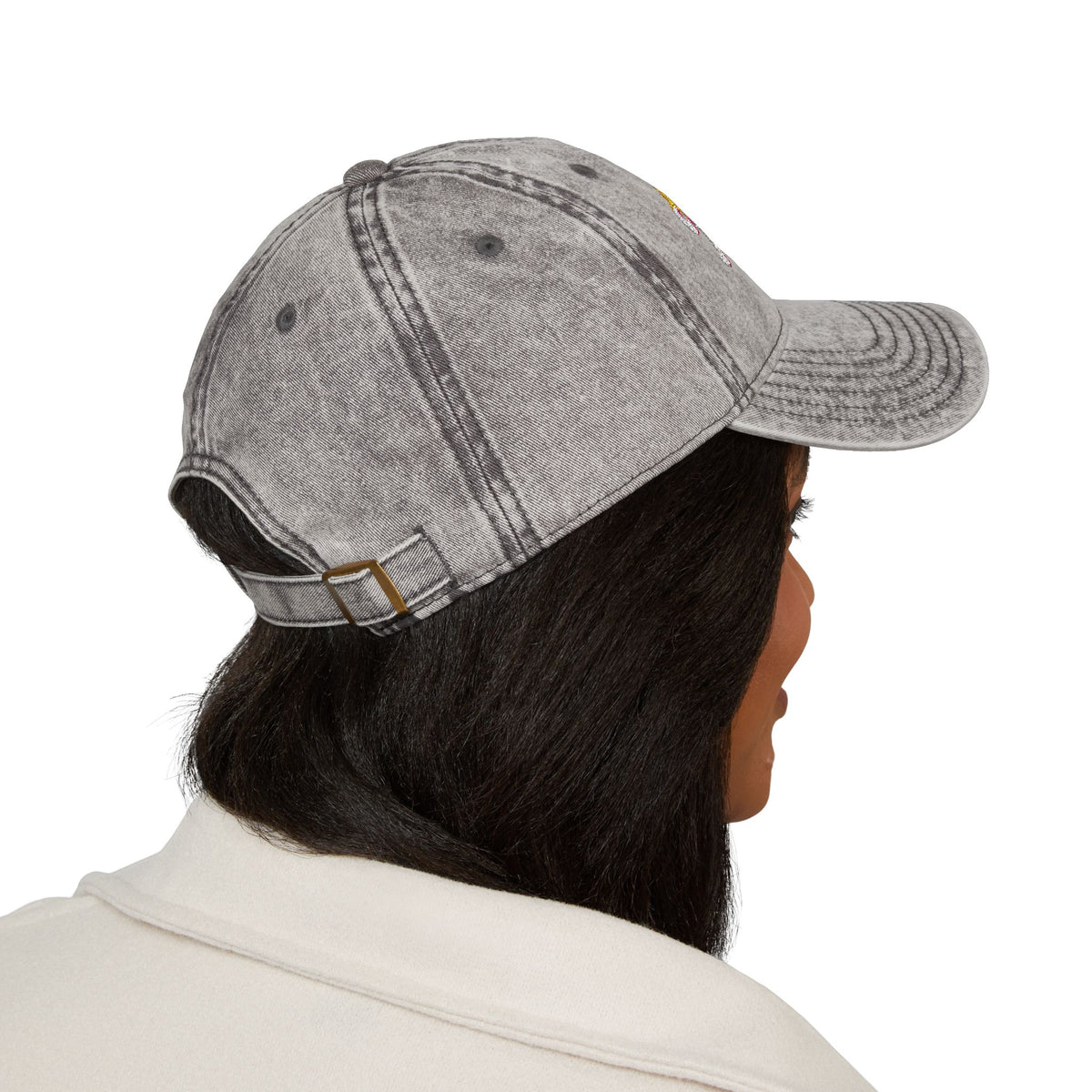 Vintage Embroidered 'Hot Girls' Floral Baseball Cap