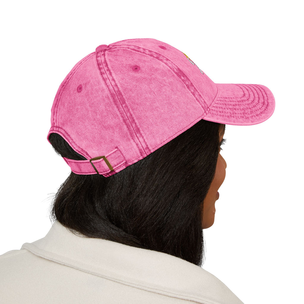 Vintage Embroidered 'Hot Girls' Floral Baseball Cap