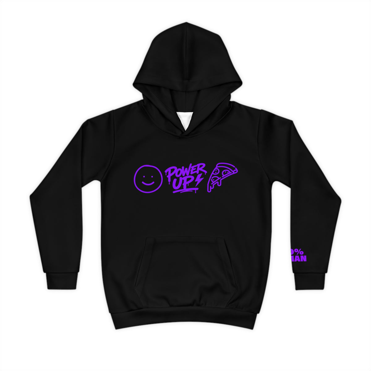 Children's Hoodie - 'AI DRIP' Neon Purple Streetwear Kids Hoodie (Power Up!)